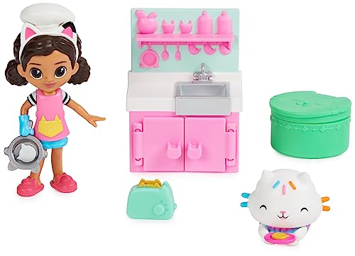 Detalle de LA CASA DE MUÑECAS DE GABBY Cativity Pack — Cocina y 2 figuras