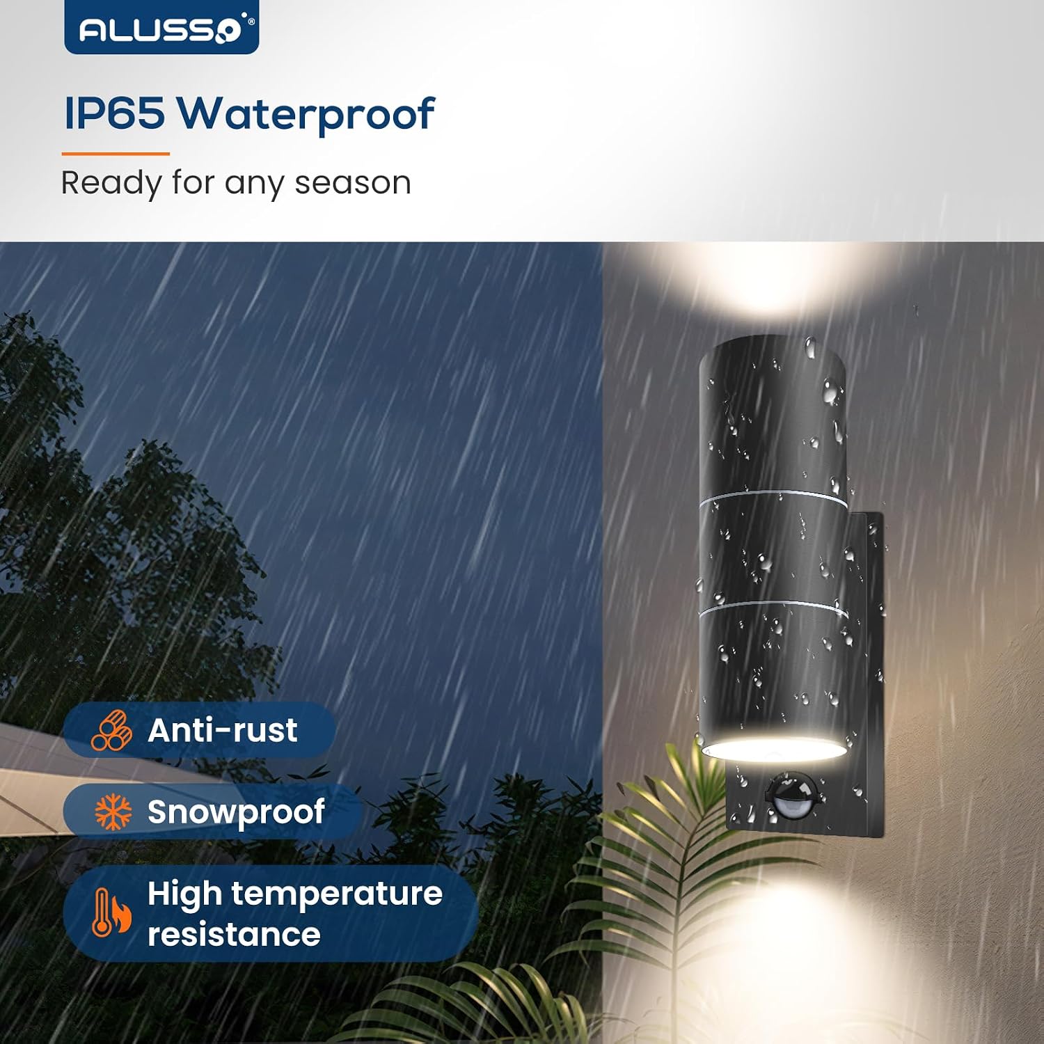 Thumbnail 4 de ALUSSO Motion Sensor Outdoor Wall Light 8W 📡