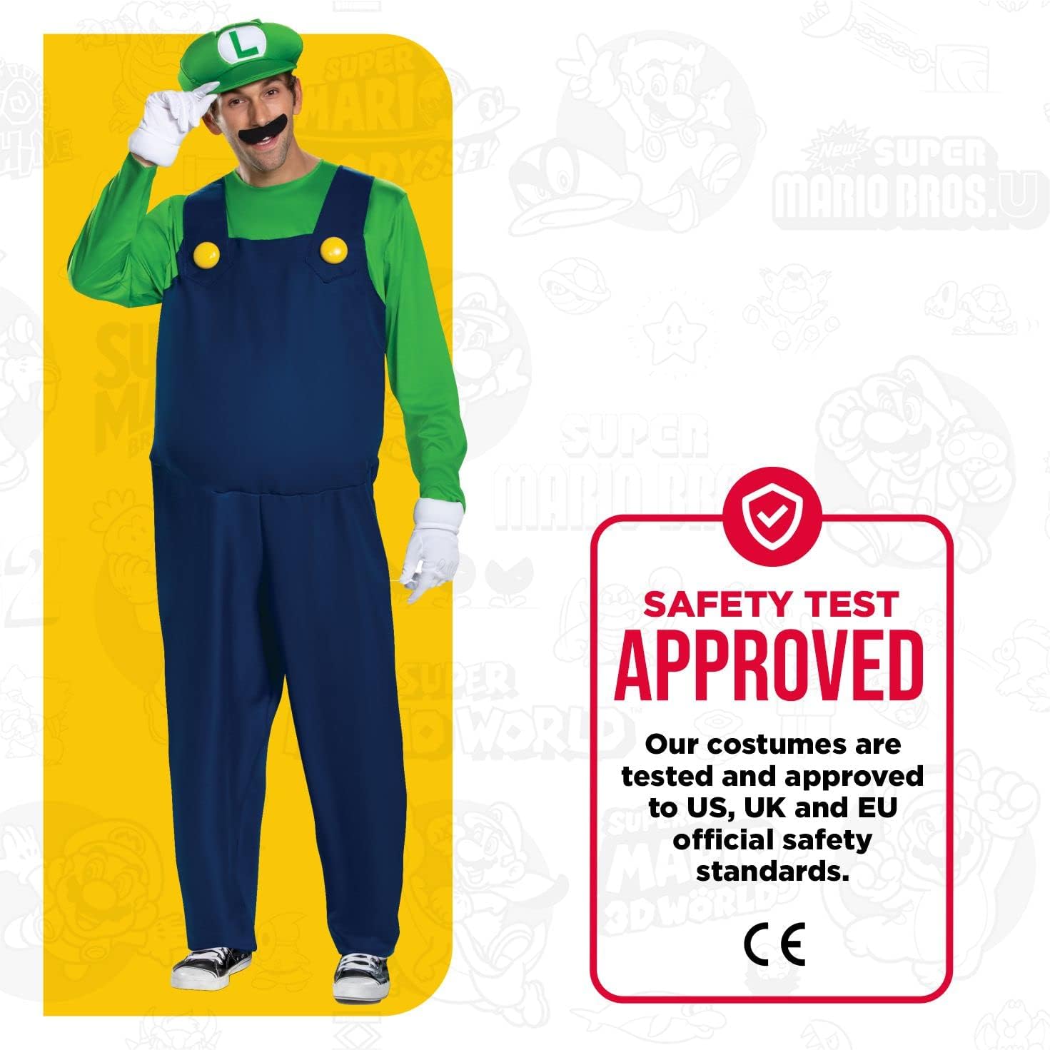 Detalle 1 de Disguise Men's Plus-Size Luigi Costume