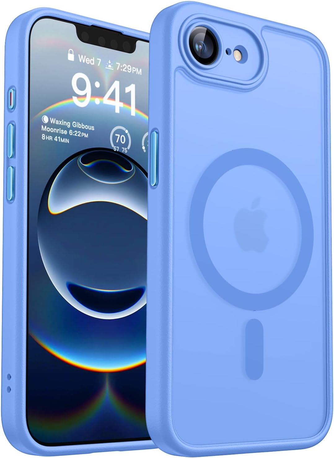Detalle de CANSHN iPhone 16e Case with MagSafe, Translucent Light Blue