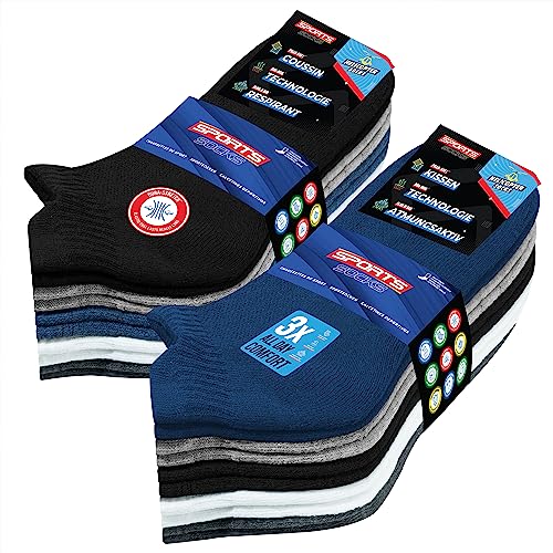 Detalle de SOXCO Chaussettes de sport basses 35-38, lot de 10 paires multicolores