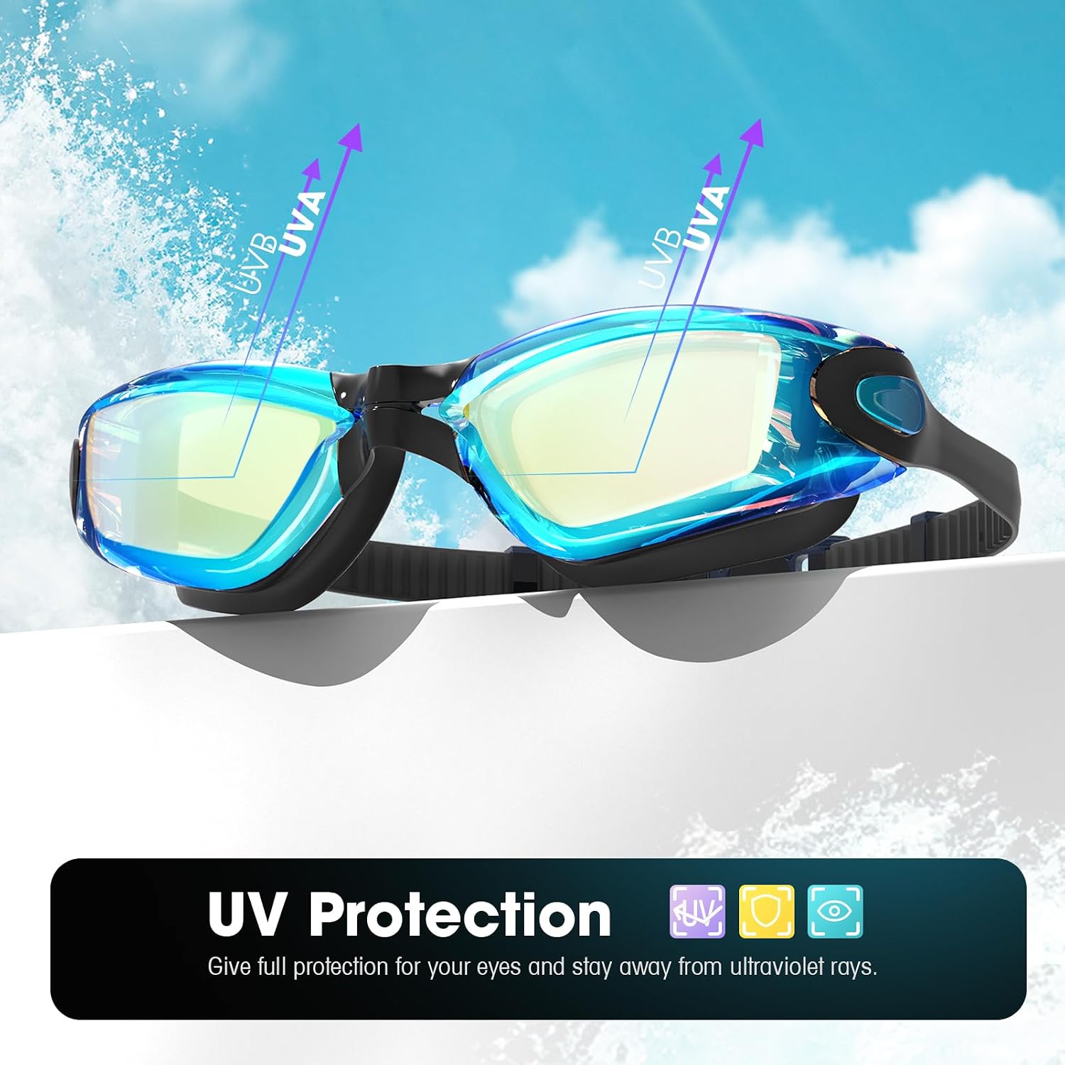 Thumbnail 1 de EasYoung Swimming Goggles 2-Pack: Anti-Fog, UV Protection, No Leaking