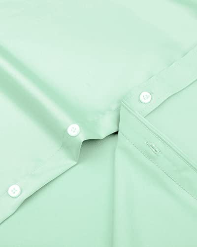 Detalle de J.VER Herren Hemd Unifarben Stretch Langarm – Mint, Regular Fit (Größe L)