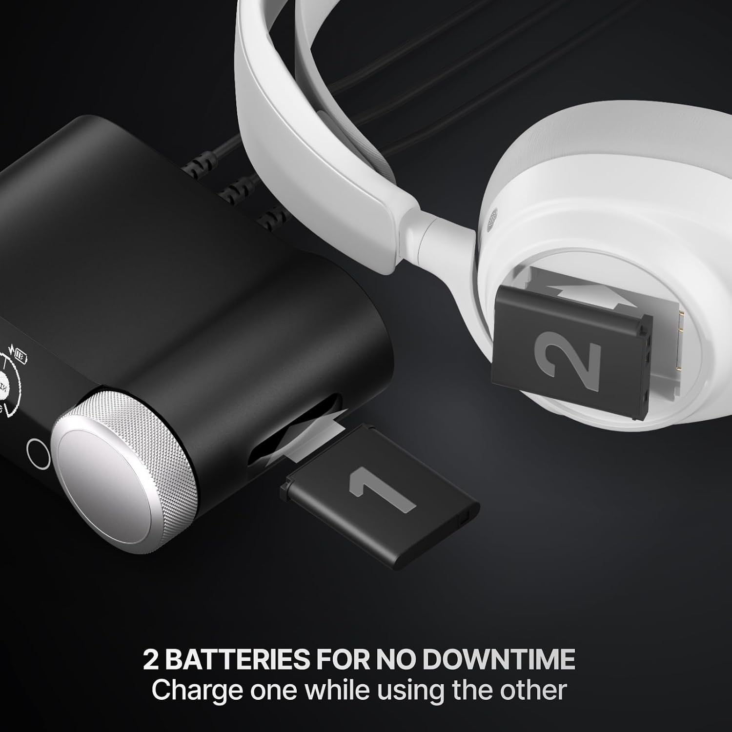 Detalle 2 de SteelSeries Arctis Nova Pro Omni Wireless Gaming Headset, White, Hi-Res Audio and ANC