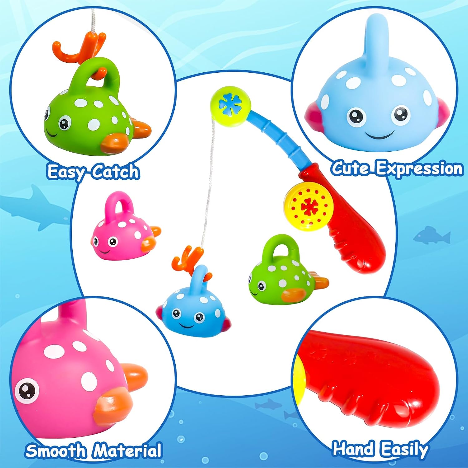 Thumbnail 2 de Baby Bath Toys Fishing Game 6-piece set