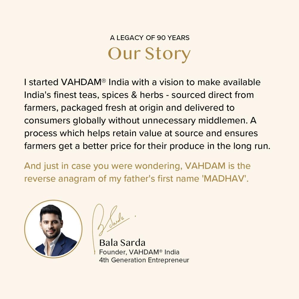 Thumbnail 7 de VAHDAM Té Herbal Cúrcuma y Moringa 🌿 - 100 Bolsitas Piramidales