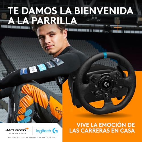 Detalle de Logitech G G923 Racing Wheel and Pedals con TRUEFORCE y doble embrague programable