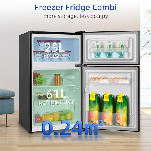 Thumbnail 3 de CHiQ 86L Compact Top Freezer Refrigerator with 85cm & LED Black