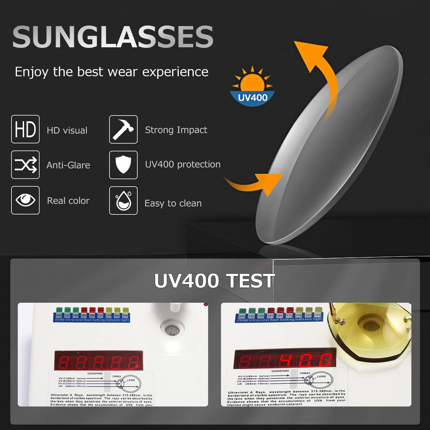 Thumbnail 5 de Kimorn Sunglasses for Women: Oversized Rimless Diamond Cutting Lens AE0534