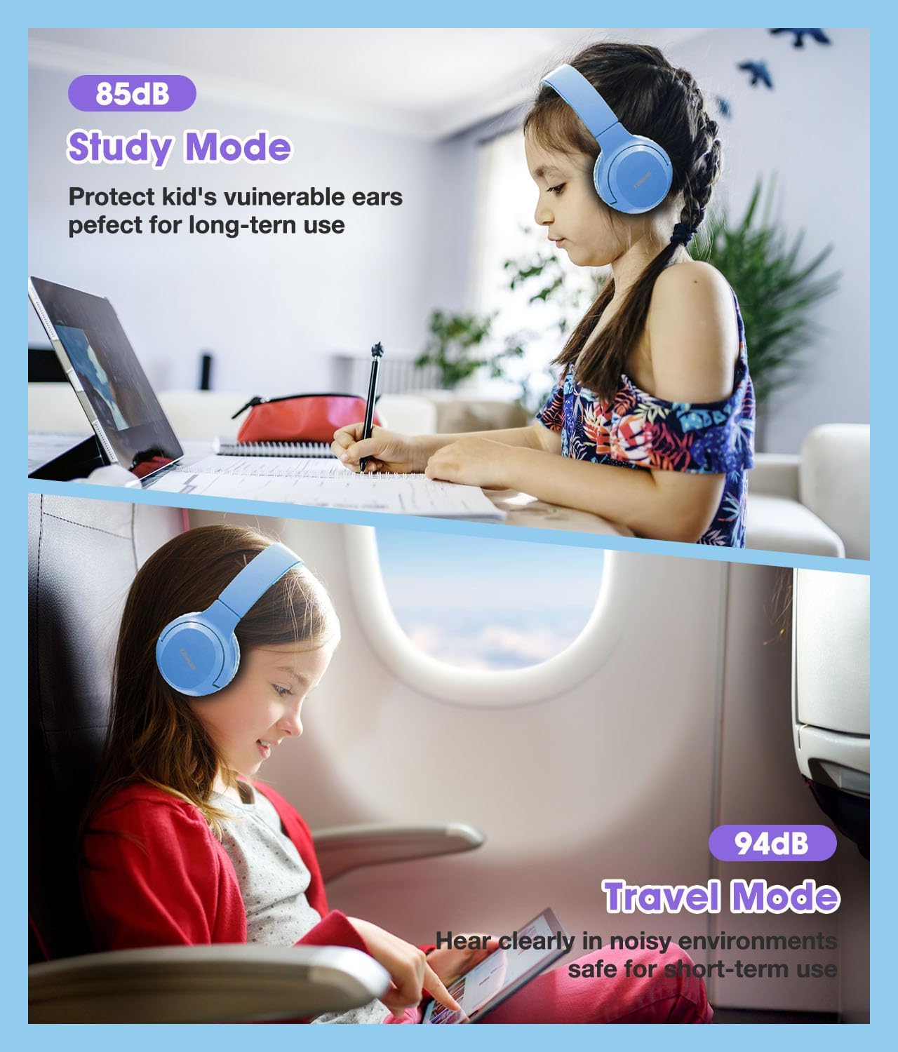 Thumbnail 4 de KONNAO Kids Headphones Wireless 60H