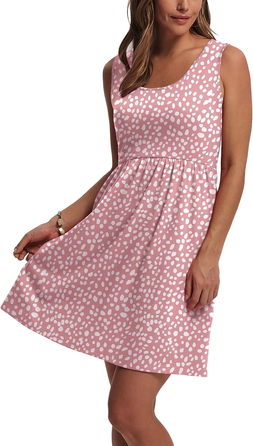 Thumbnail 2 de WIHOLL Women's Summer Dress 2026: A-Line Sleeveless Sundress with Pockets – Floral or Solid