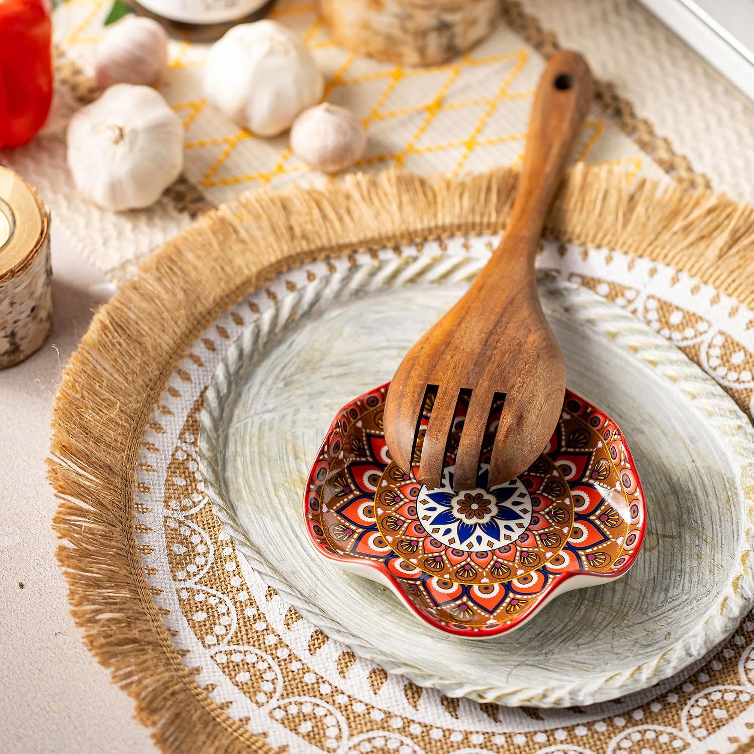 Detalle 2 de Miamolo Ceramic Spoon Rest, 5.3-Inch