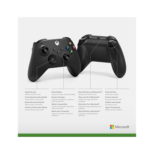Thumbnail 7 de Xbox Wireless Controller (Carbon Black): Modernized Comfort, Versatile Connectivity, and Customization