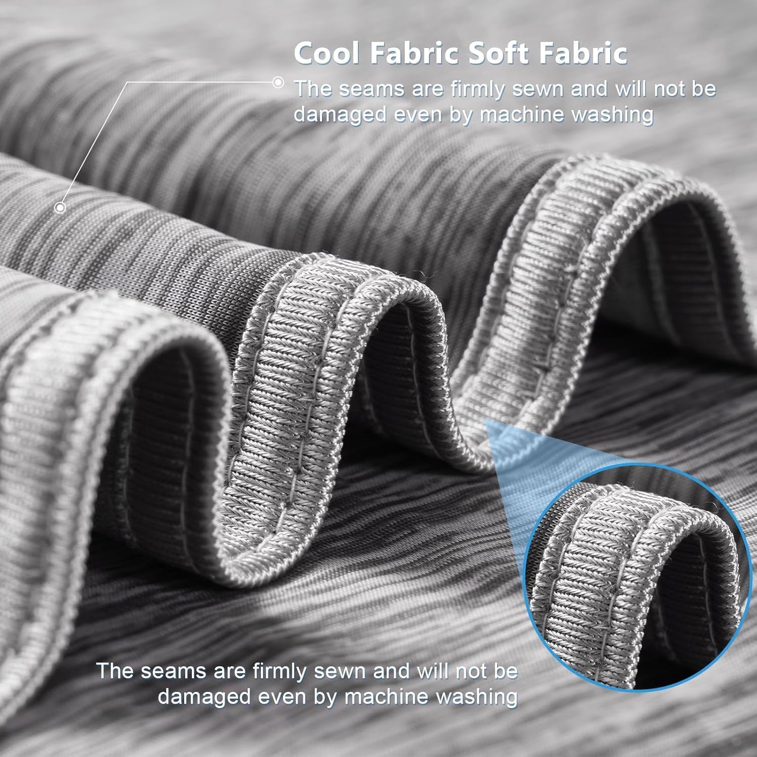 Thumbnail 3 de QUTOOL Cooling Blanket for Night Sweats with Q-Max>0.5 Cooling Fibres (Grey, 200 x 220 cm)