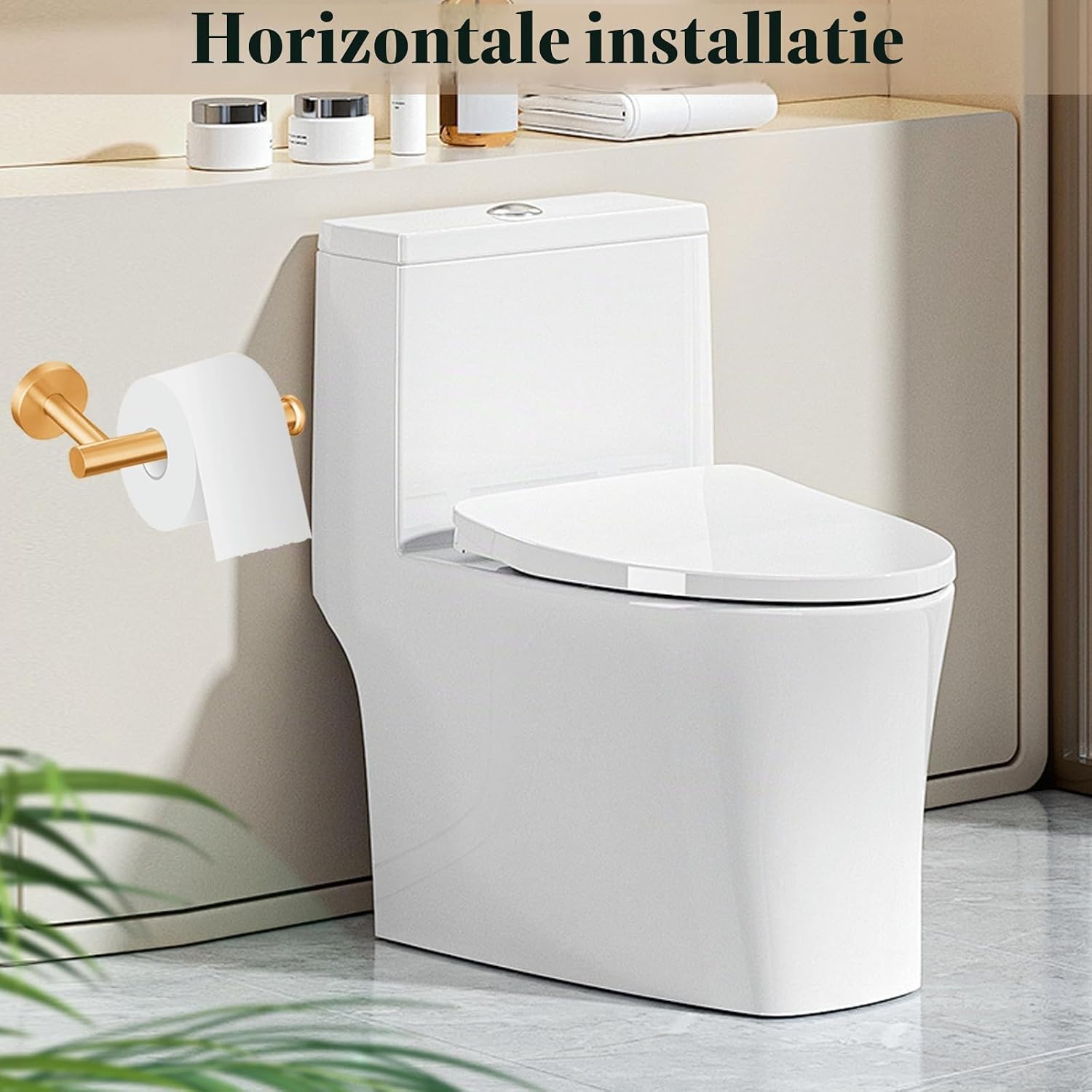 Detalle de Markcco MKEU-DK-003 toiletrolhouder van roestvrij staal voor grote rollen