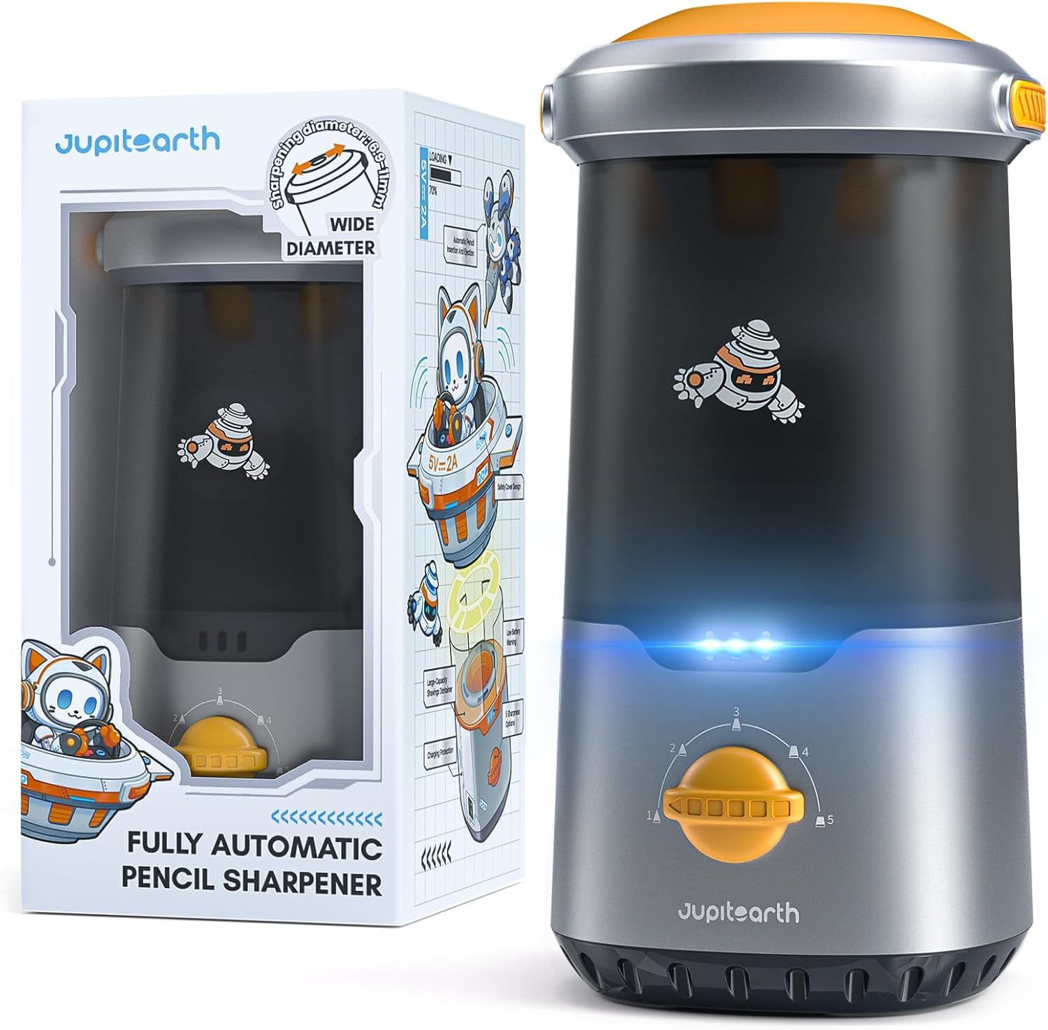 Detalle de JUPITEARTH Electric Pencil Sharpener for Kids