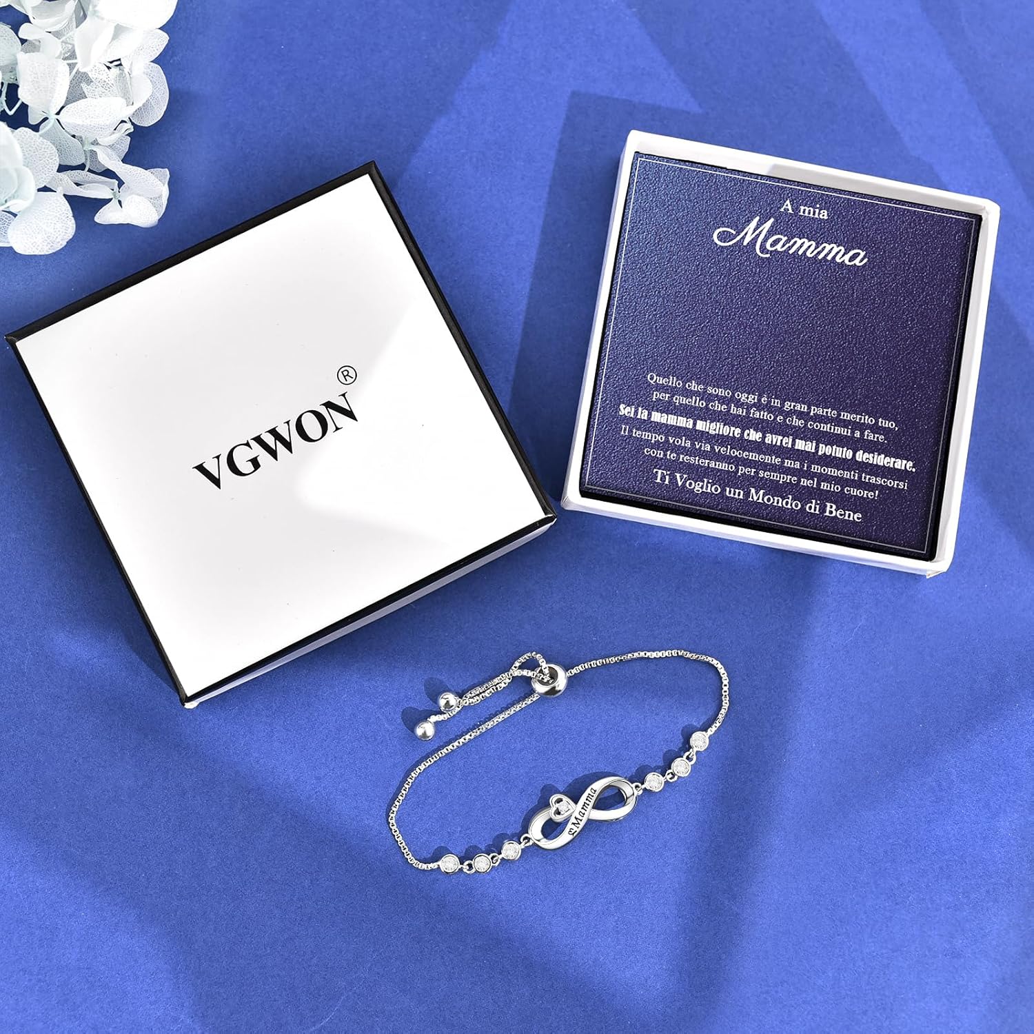 Thumbnail 4 de VGWON Bracciale Regalo Mamma in argento 925 con cuore infinito