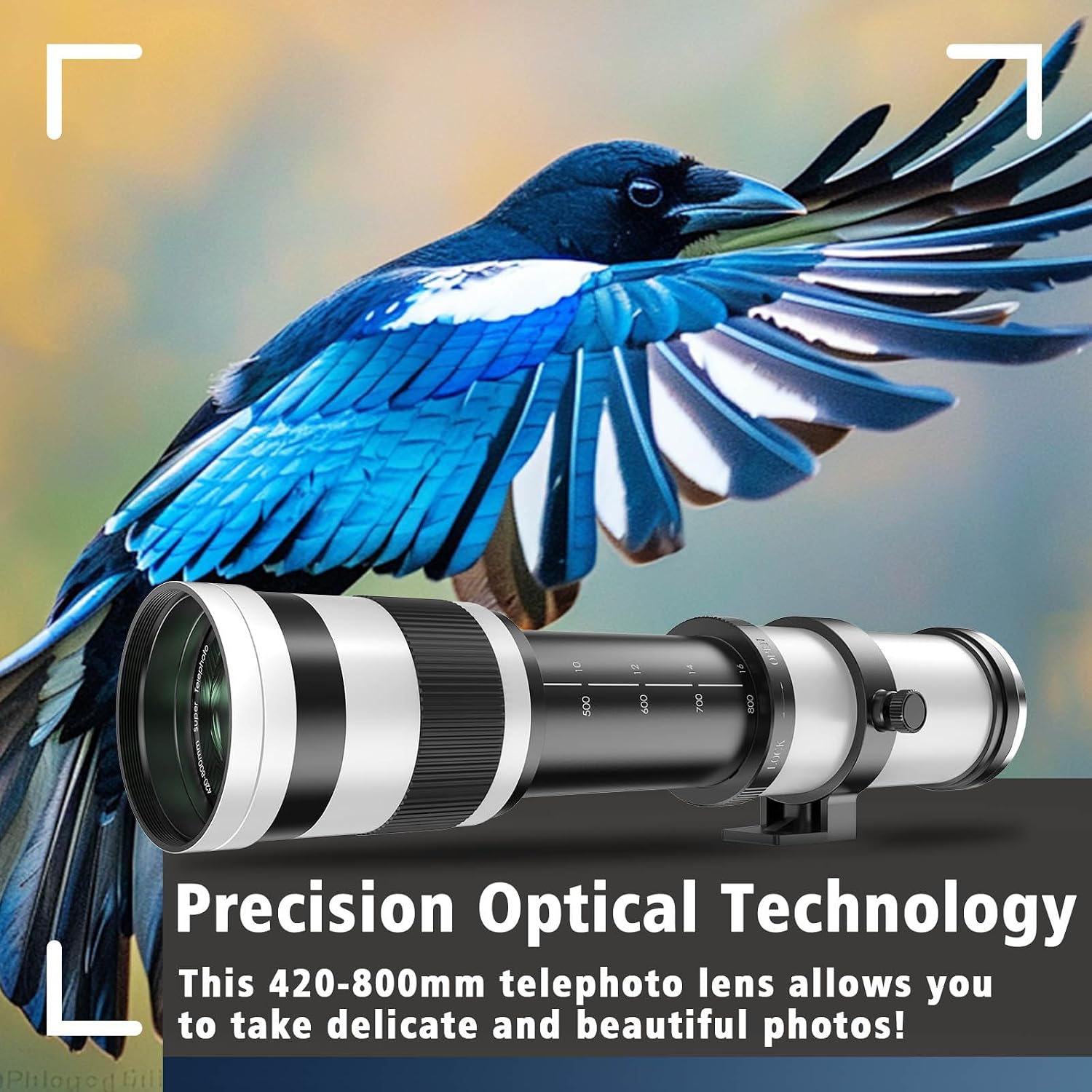 Thumbnail 4 de 420-800mm f/8.3 Super Telephoto Lens for Canon EF/EF-S – Full-Frame Manual Zoom, White