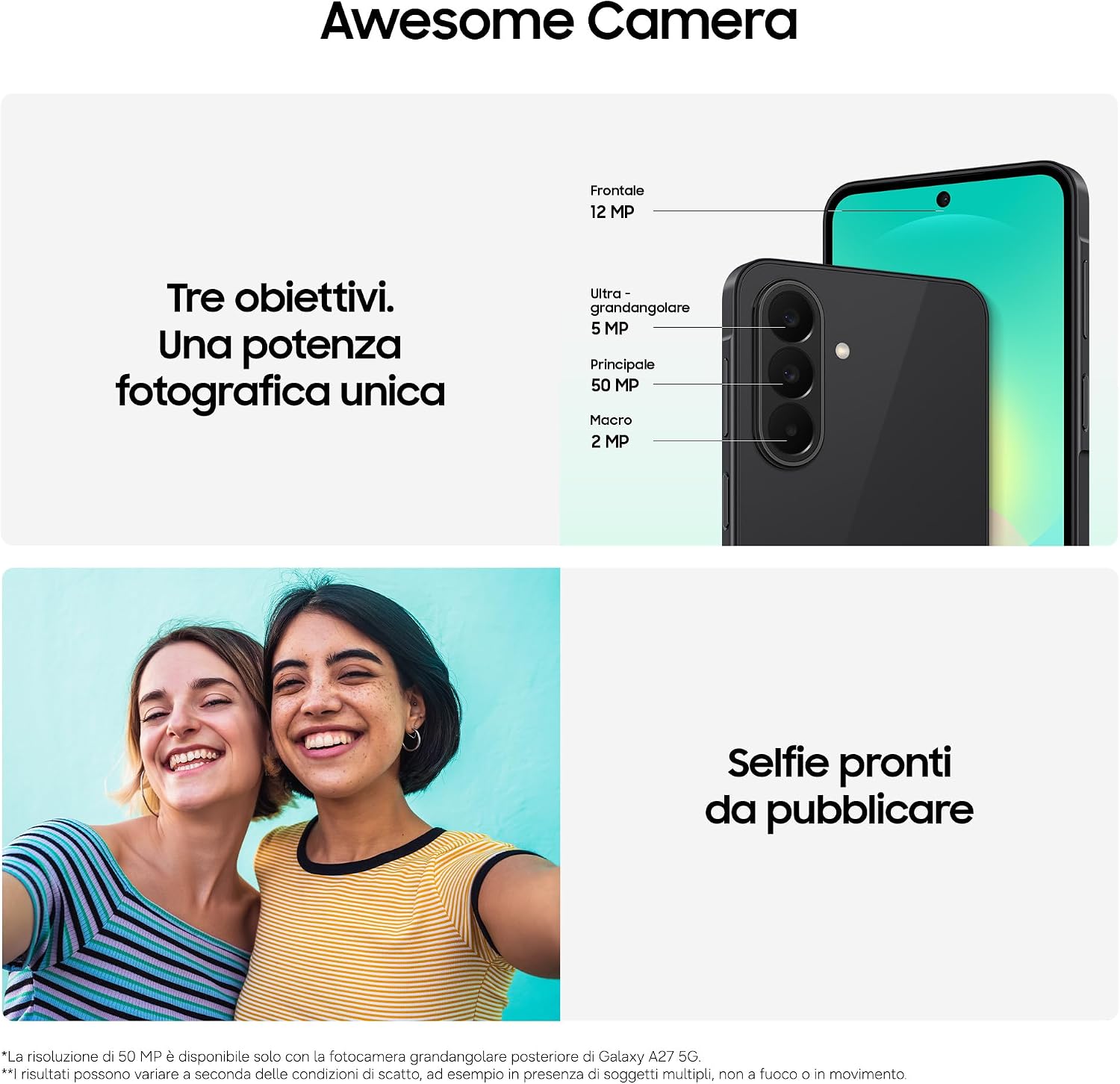 Detalle 2 de Samsung Galaxy A27 5G 128GB RAM 6GB Light Pink — Scheda di valutazione