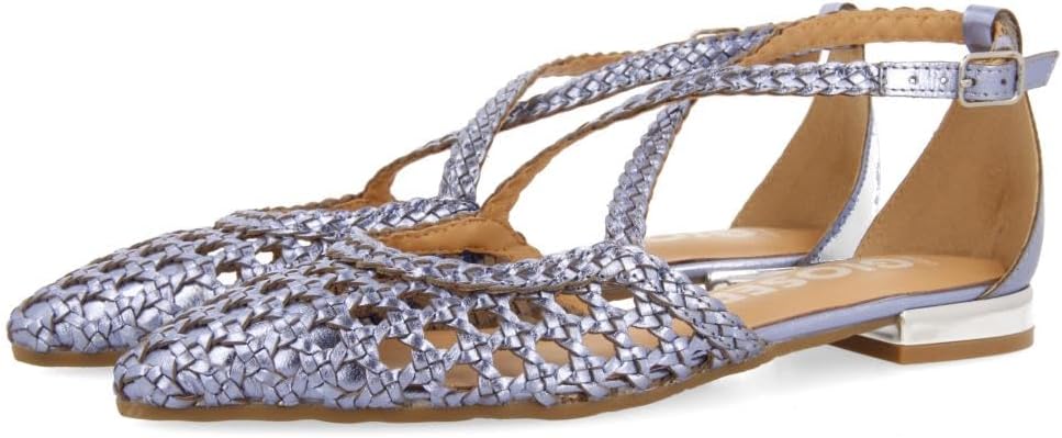 Thumbnail 6 de GIOSEPPO Ballerines en Cuir Bleu avec des Lacets pour Femme LESKOVIC
