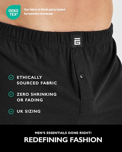 Thumbnail 4 de Giovici Mens Boxers Loose Fit – Super Soft Cotton, Button Fly, 3/6 Pack