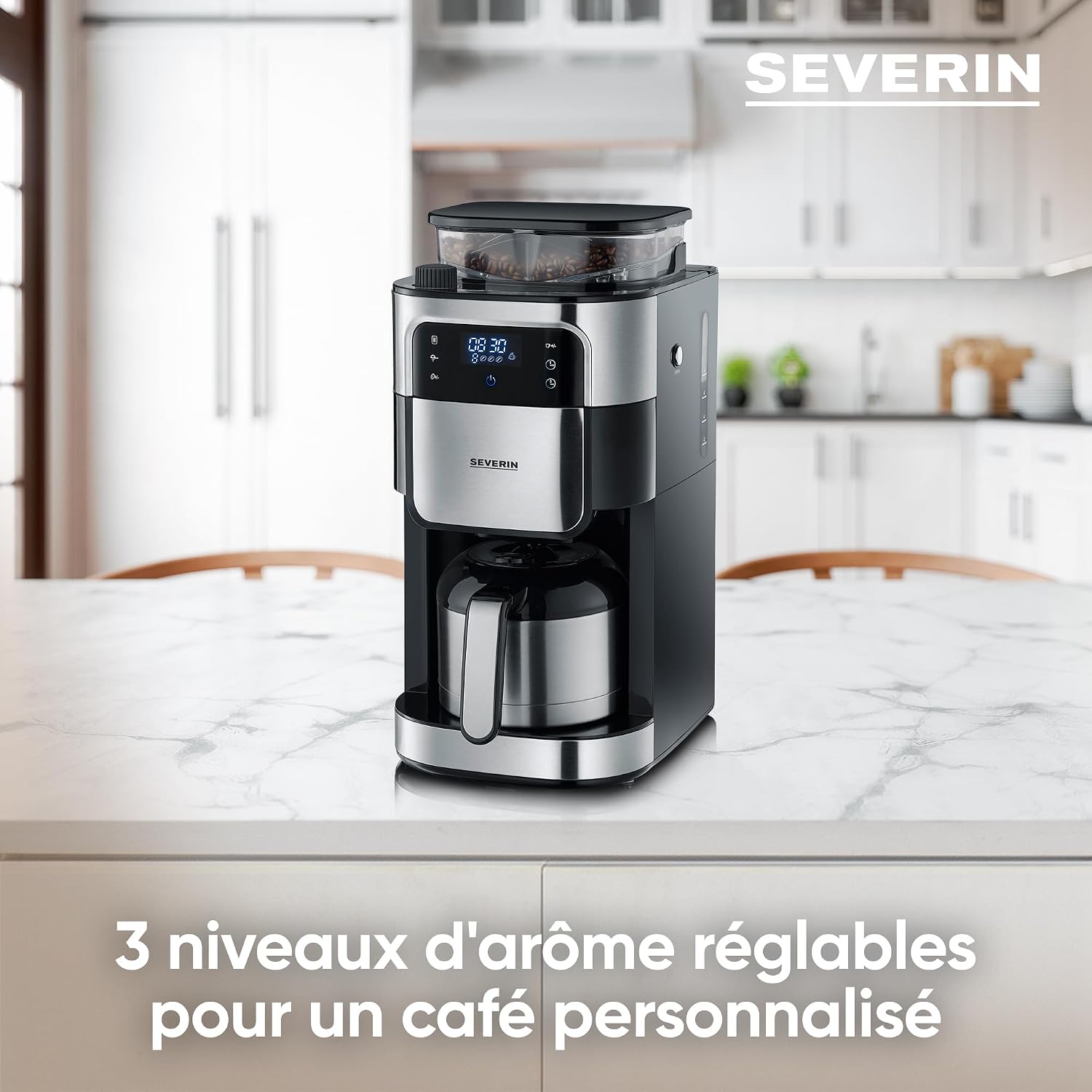 Detalle de SEVERIN KA 4814 cafetière broyeur 1000 W
