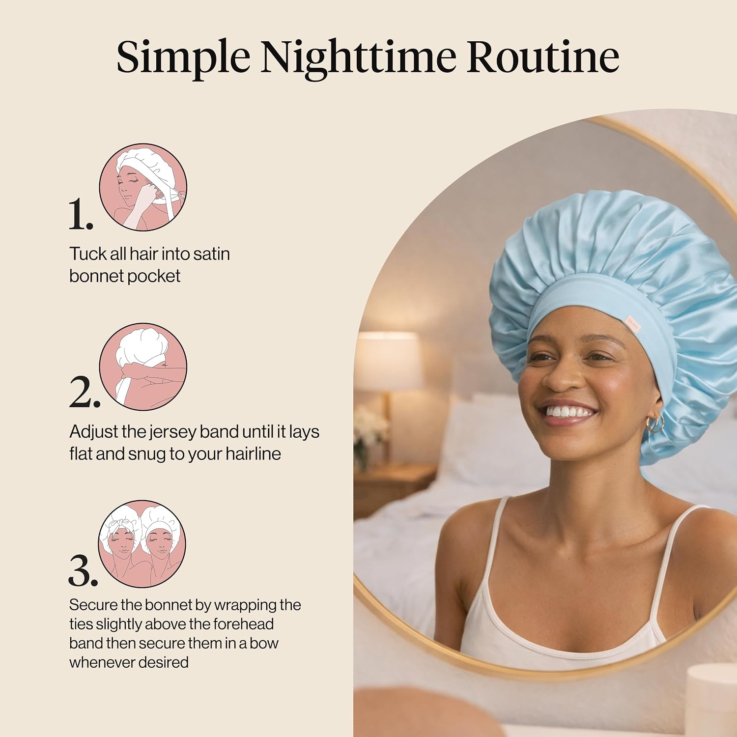 Thumbnail 6 de Kitsch XL Satin Bonnet Adjustable Fit Extra Large 💤