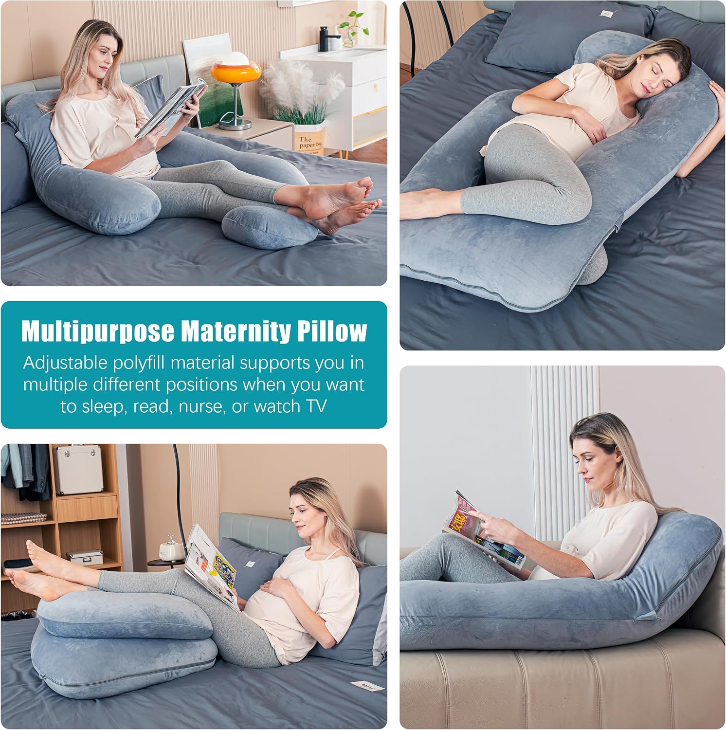 Thumbnail 6 de Cute Castle U-Shaped Maternity Pillow, 57-Inch