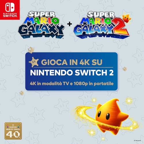 Detalle 1 de Super Mario Galaxy + Super Mario Galaxy 2 - Ed. Italiana (Versione su scheda) per Nintendo Switch