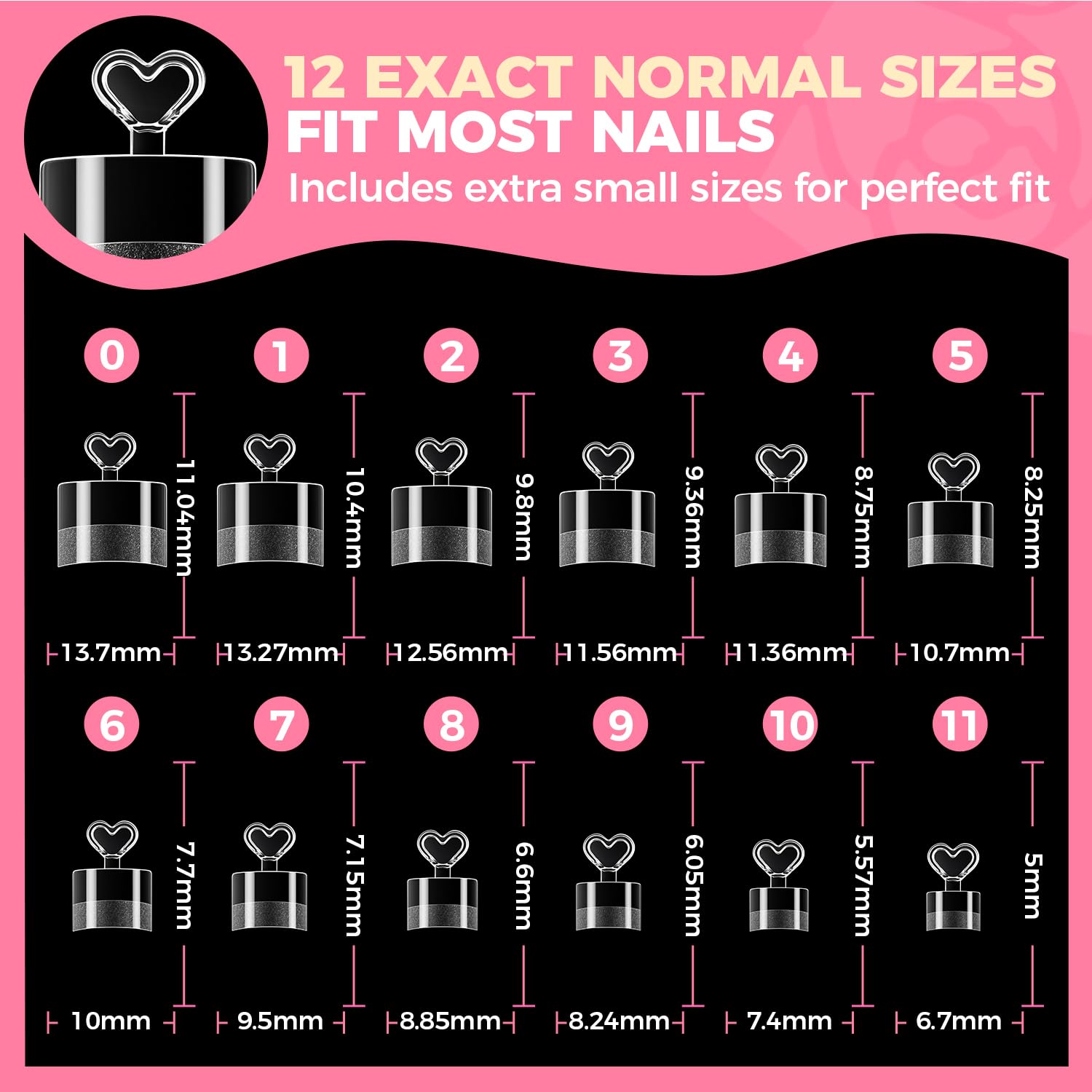 Detalle 2 de UNA GELLA Short Square Gel Nail Tips 504PCS