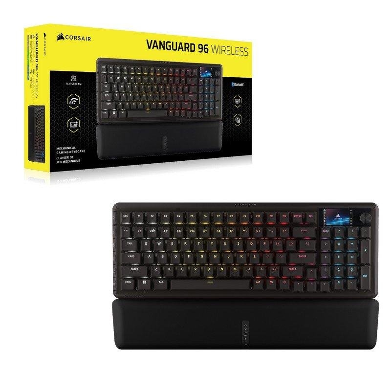 Detalle 2 de Corsair Vanguard 96 Wireless: teclado mecánico 96% con pantalla LCD y control multimedia