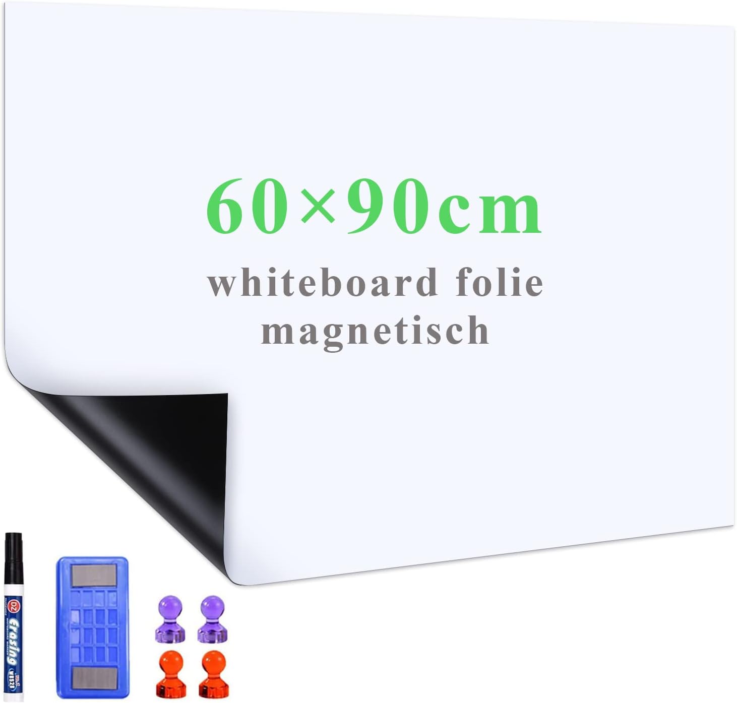 Thumbnail 6 de Lyzzxi Whiteboard Folie 45 × 90 cm – magnetisch, selbstklebend, inkl. Marker und Schwamm