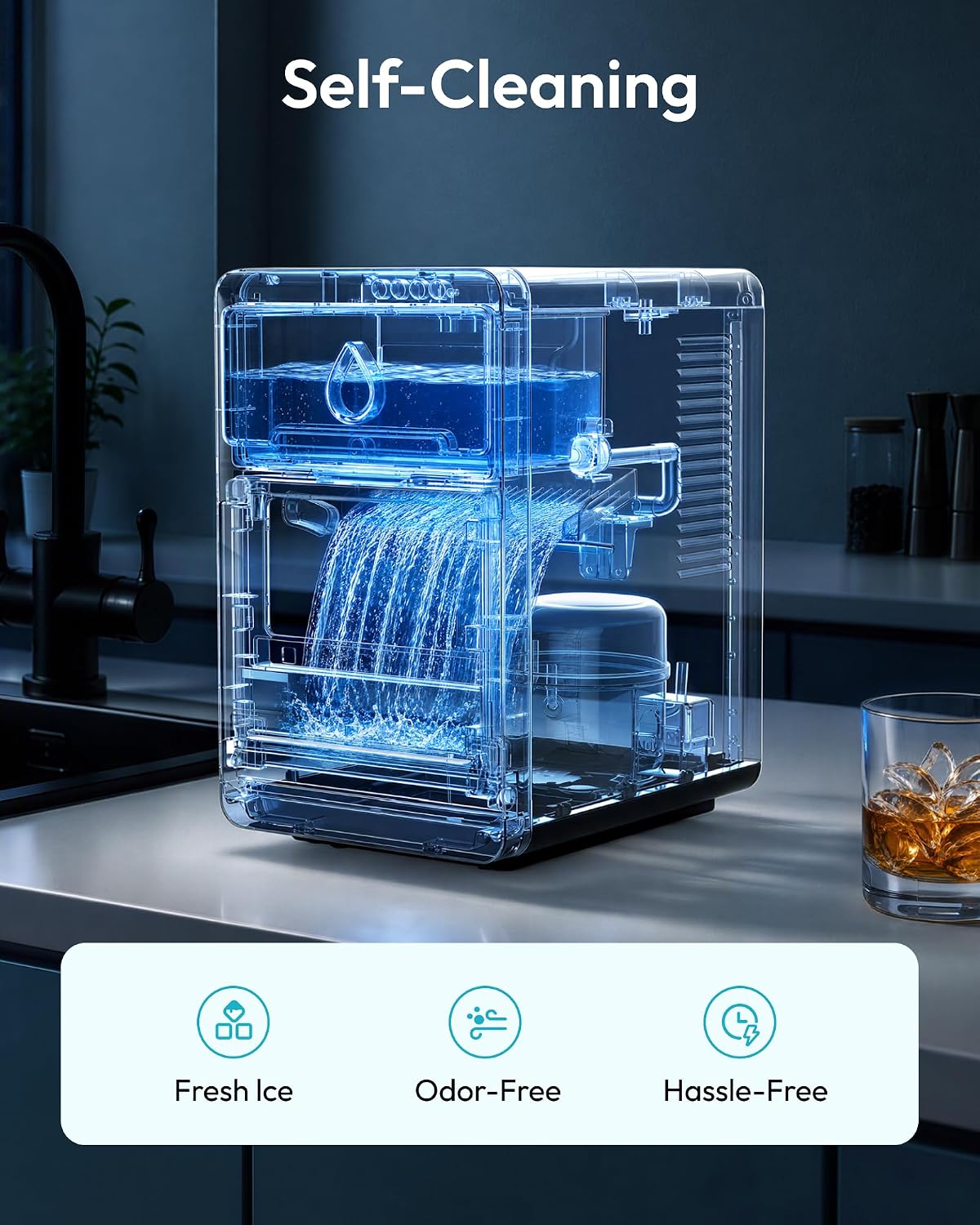 Thumbnail 6 de EUHOMY IM-LunaArc Countertop Crescent Ice Maker, 16 Cubes in 12 Minutes
