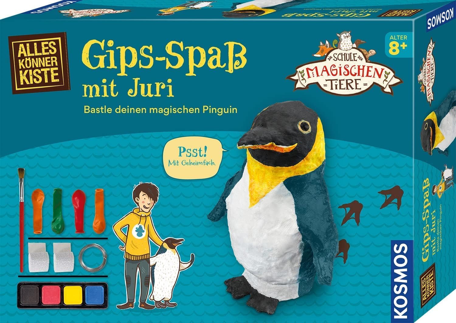 Detalle de Kosmos 604660 „Die Schule der magischen Tiere“ – Gips-Spaß mit Juri, Bastelset ab 8 Jahren