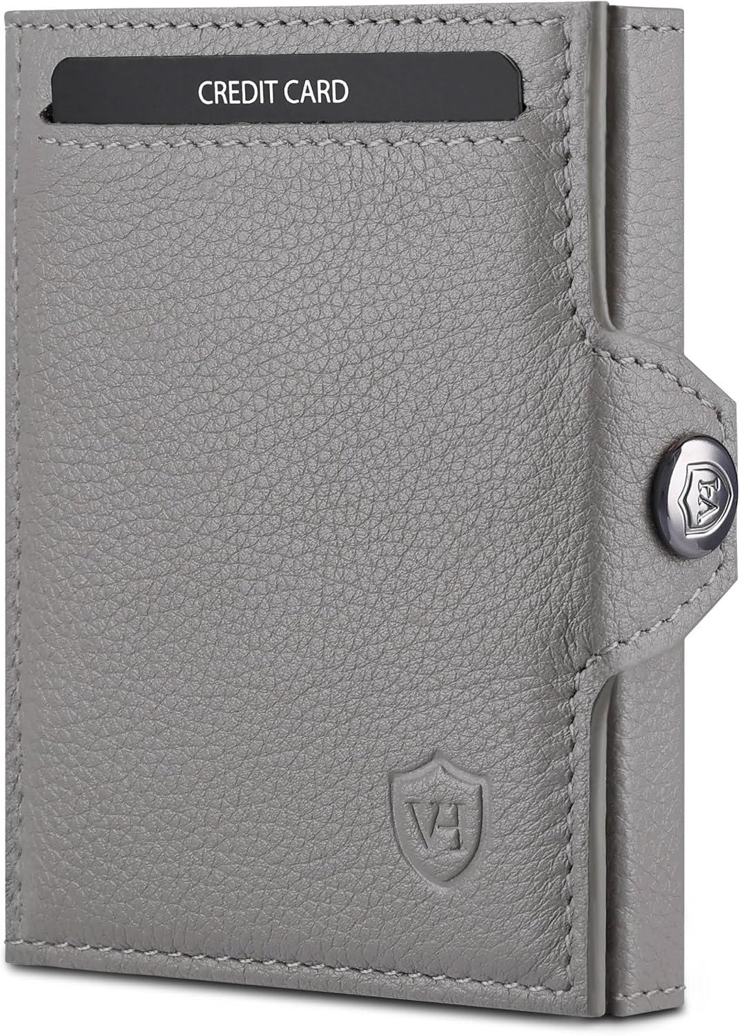 VON HEESEN Slim Wallet mit XXL Münzfach RFID-Schutz - Kartenetui