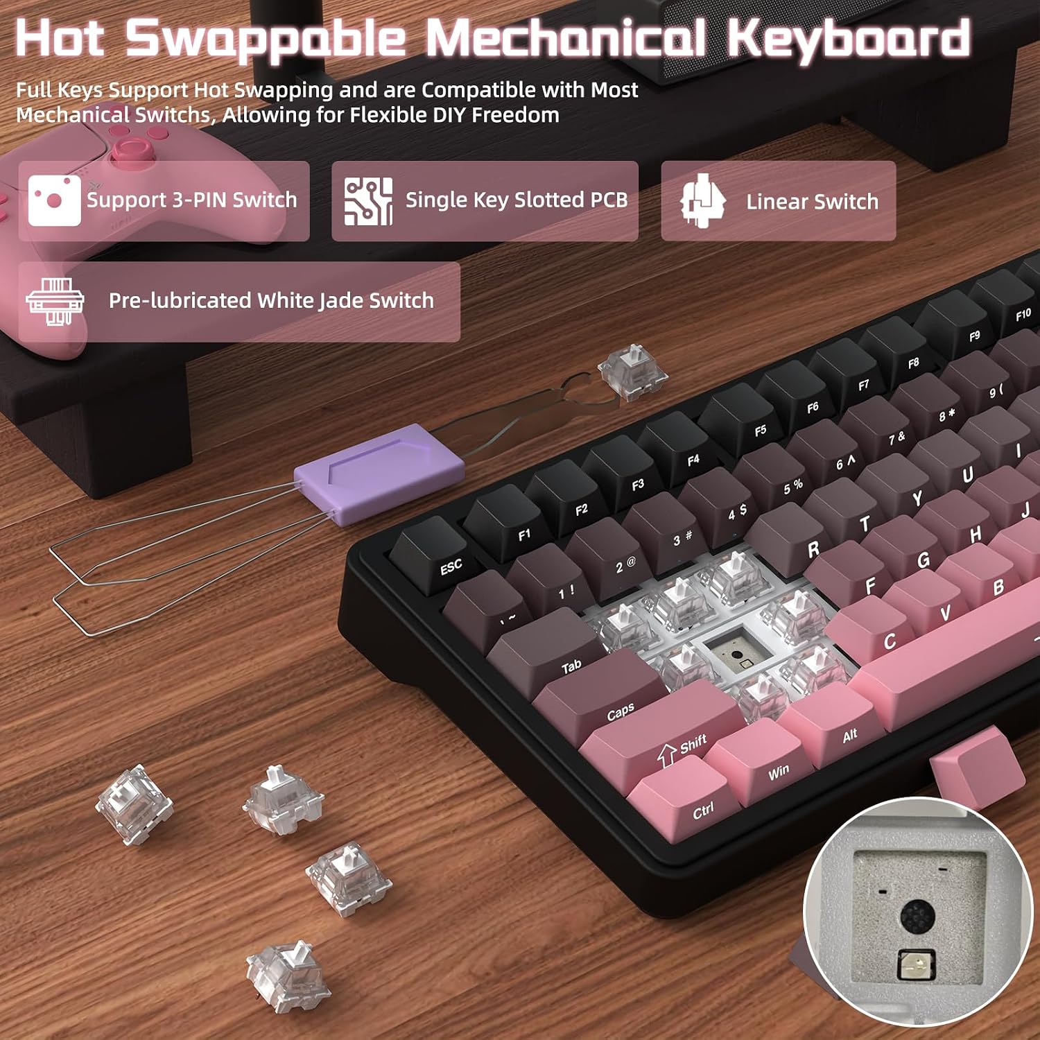 Detalle de ATTACK SHARK X85 75% wireless keyboard
