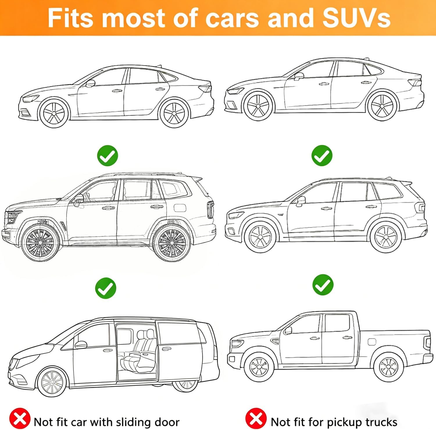 Thumbnail 5 de Yayalovehomee Car Rear Side Window Shades – 2 Pack breathable mesh sun shades for camping, fits 96% of cars