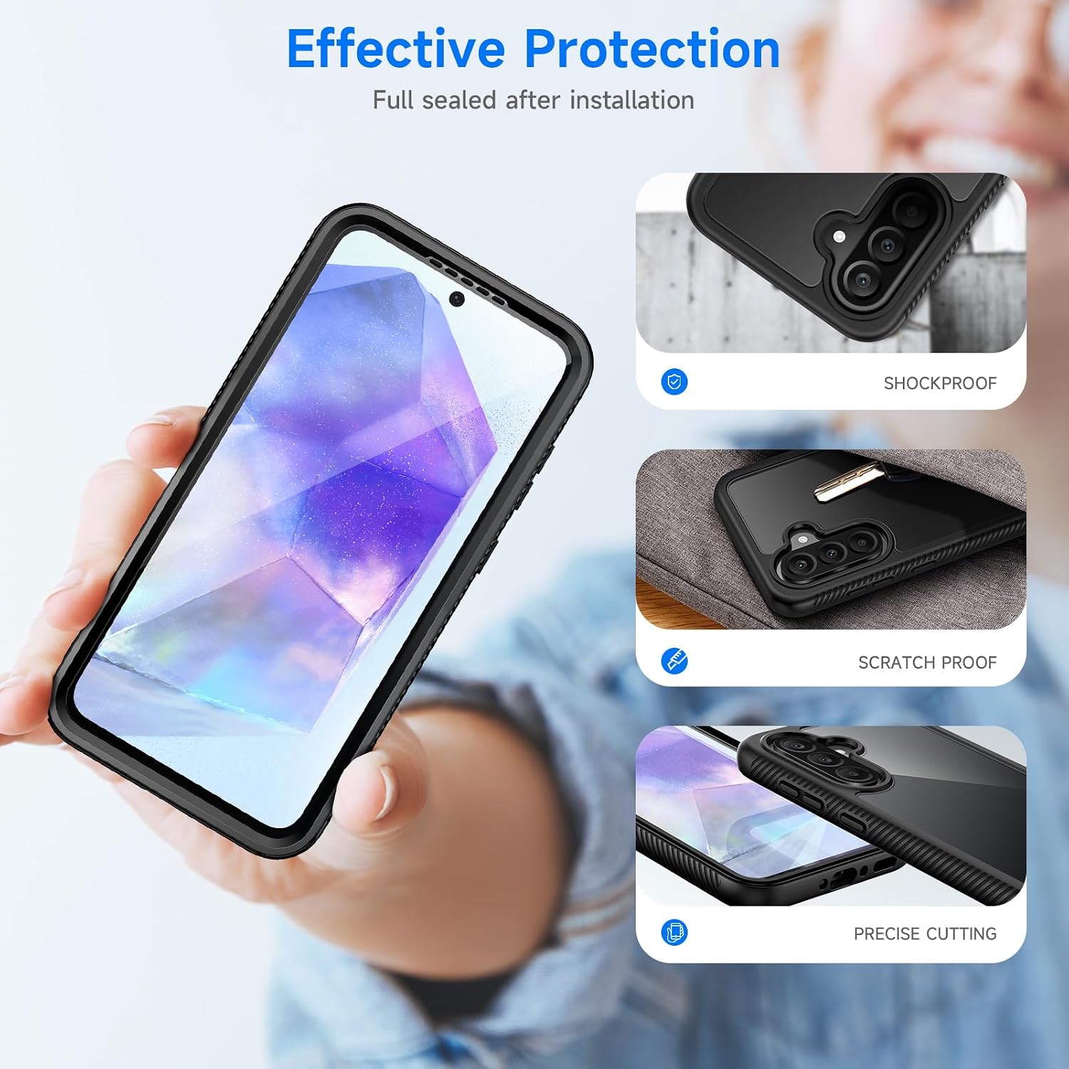 Detalle 2 de Samsung A56/A36 shockproof case with protector