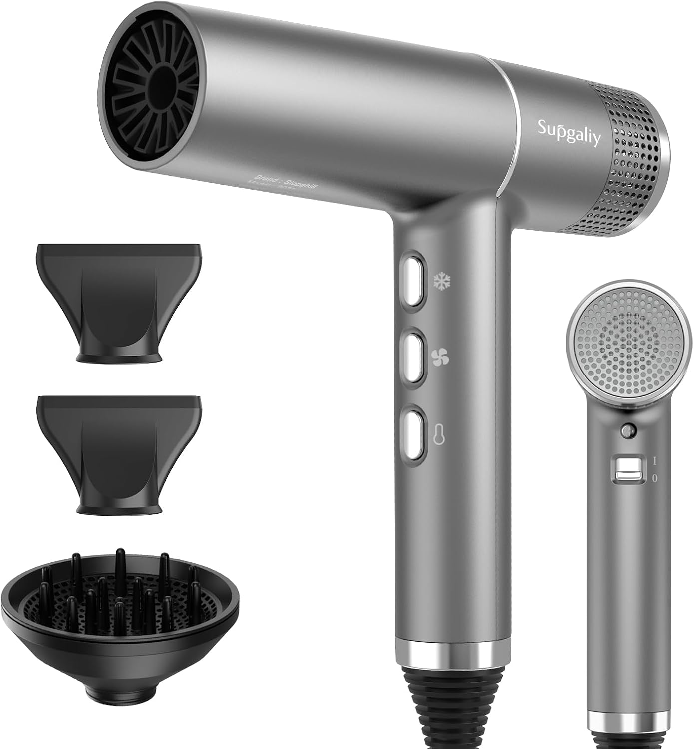 Detalle de Supgaliy Ionic Hair Dryer 2000W High-Speed with Diffuser & Concentrator