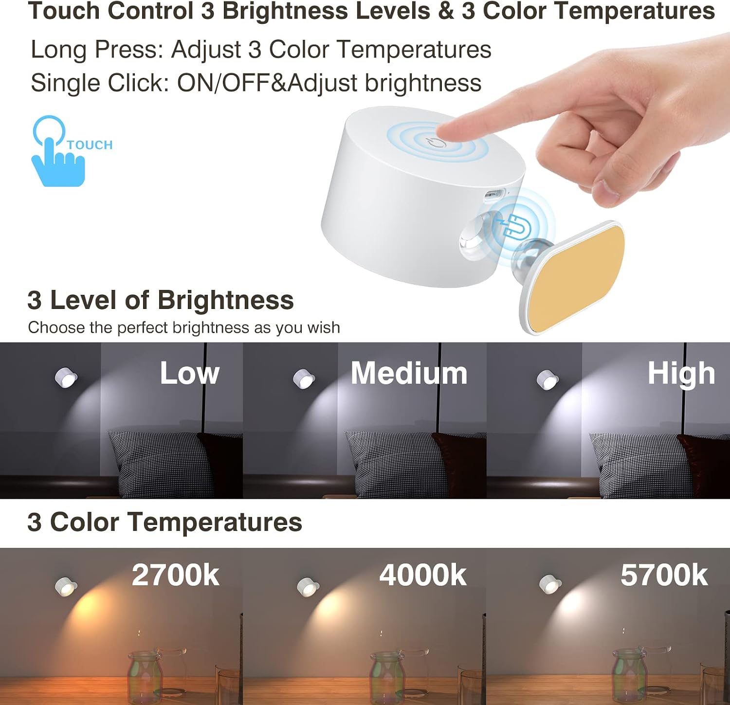 Thumbnail 1 de Koopala Rechargeable Wall Lamp 360° Rotation