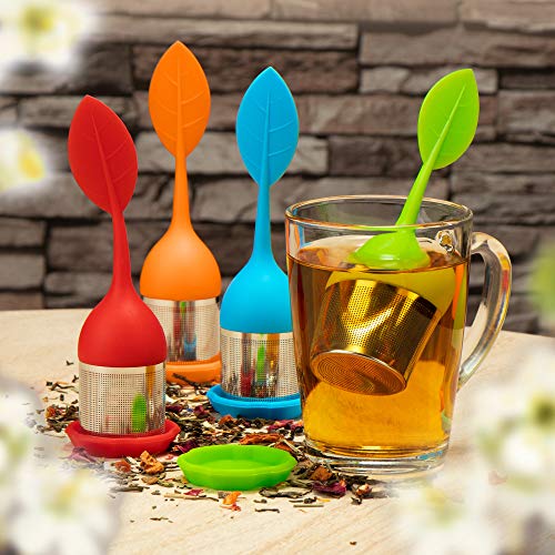 Detalle 2 de COM-FOUR® 4x Infuser à thé acier inoxydable ⚙