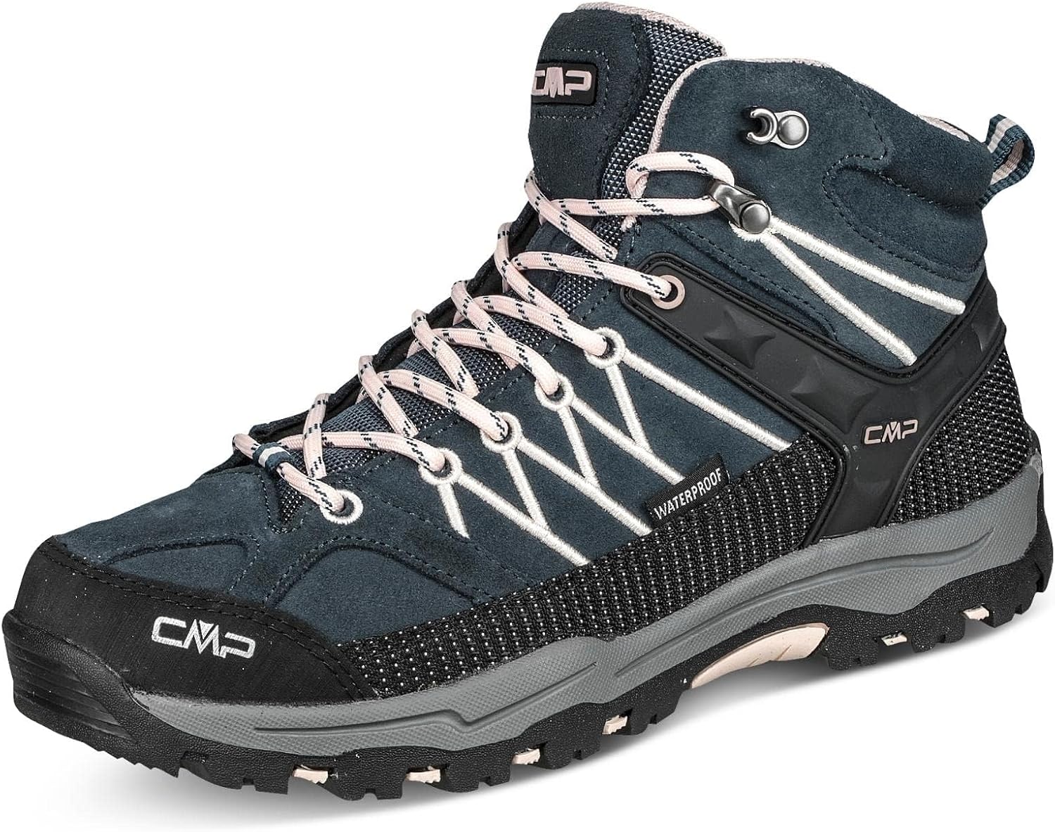 Detalle de CMP Kids Rigel Mid Trekking Shoes Wp: Scarpe da trekking impermeabili per bambini e ragazzi, Lake Pink Fluo 26EL / 34 EU