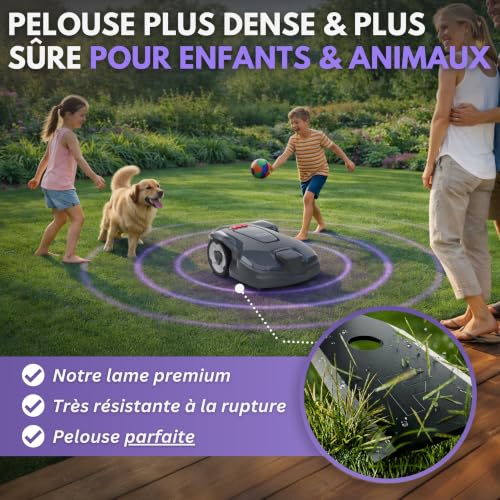 Detalle 1 de Filzada 45 lames de rechange pour robot tondeuse, acier inoxydable, 0,75 mm
