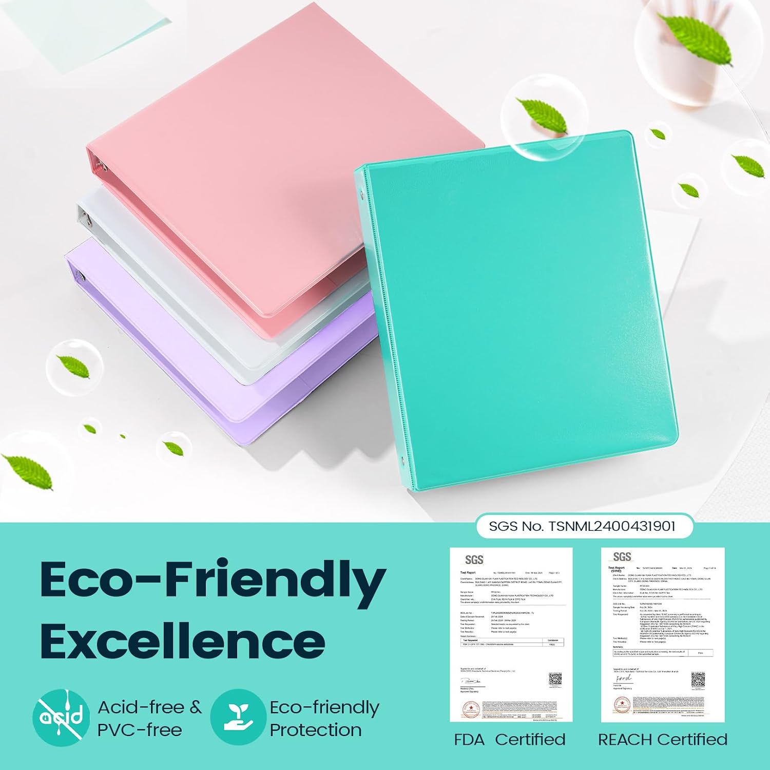 Detalle 2 de Sooez 3-Ring Binder, 2-Inch