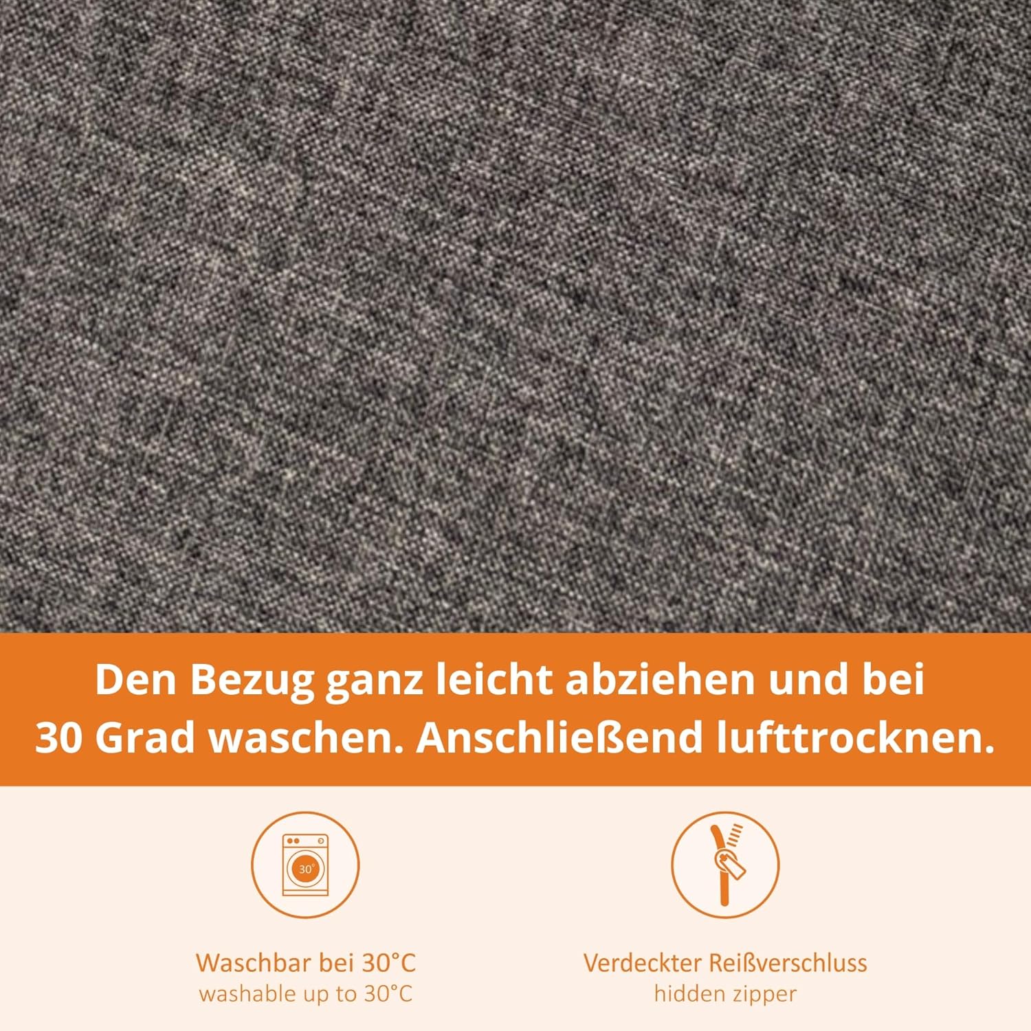 Thumbnail 3 de sleepling Bankauflage 110x40 cm dunkelgrau – Outdoor & Indoor Sitzkissen mit waschbarem Bezug