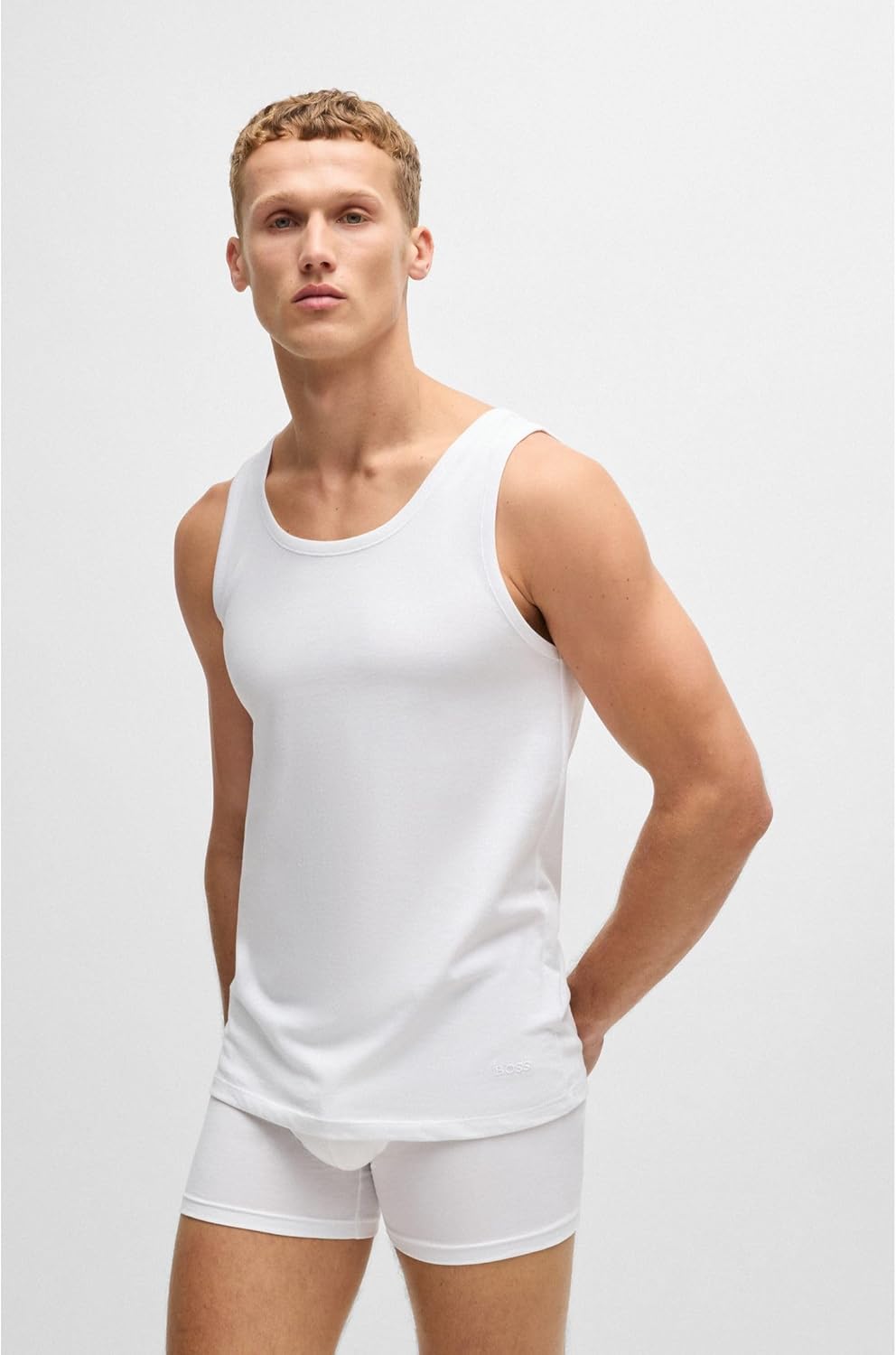 Detalle 2 de BOSS Herren Tank Top 3er-Pack Classic Vest mit Rundhalsausschnitt (Regular Fit)