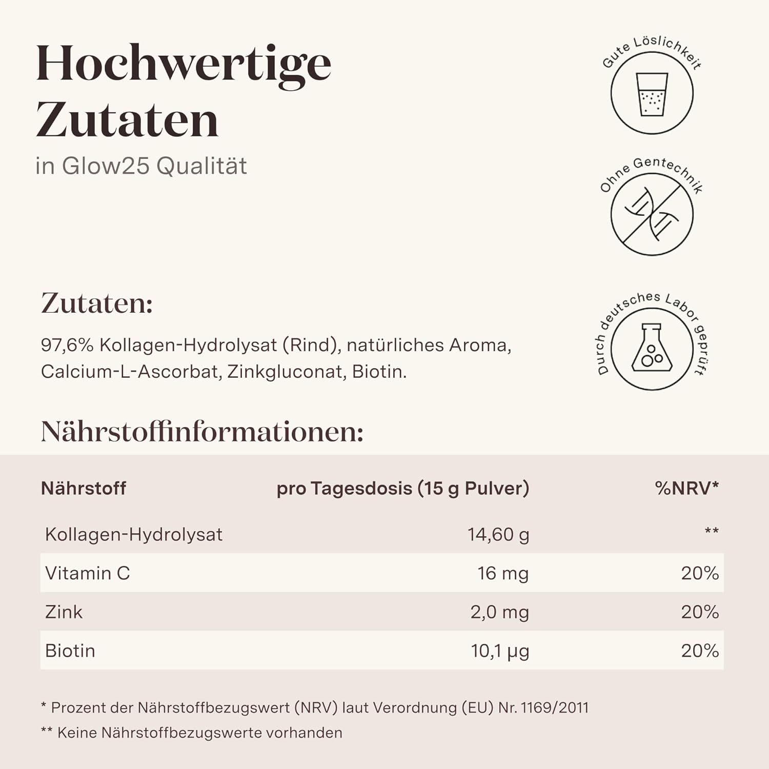 Thumbnail 6 de Glow25® Collagen Plus Käsekuchen [450g] – Kollagenhydrolysat mit Vitamin C, Zink und Biotin