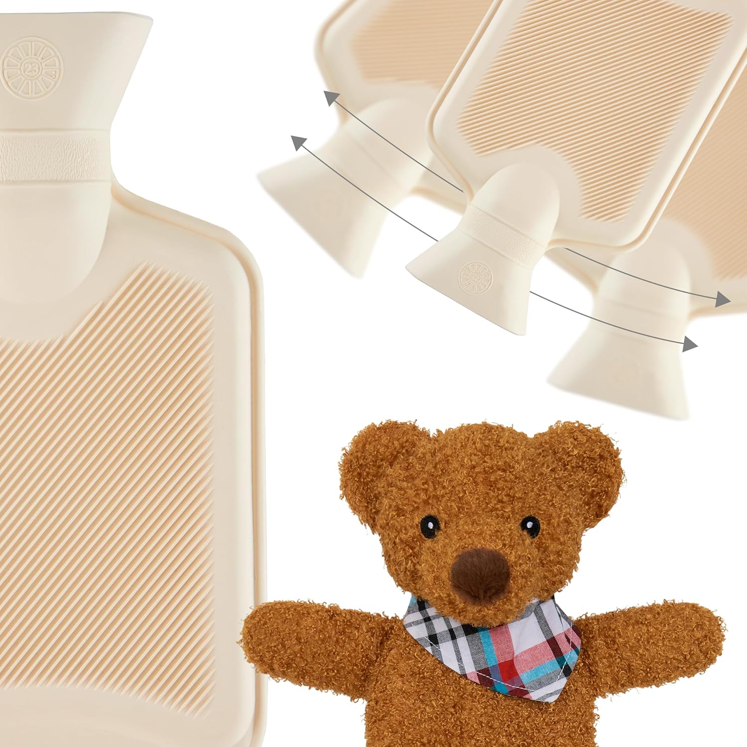 Thumbnail 4 de Cuidado Personal Bolsa Agua Caliente Oso Marrón con Funda Peluche💧