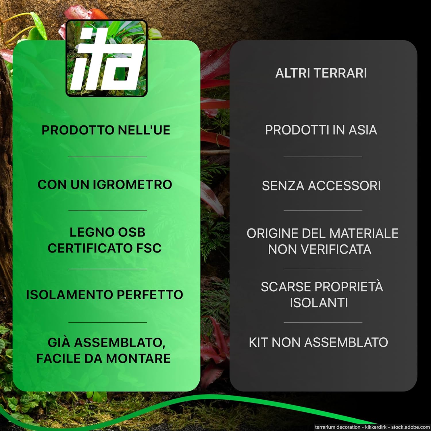 Thumbnail 4 de ITA Terrario in legno 80x40x40 cm