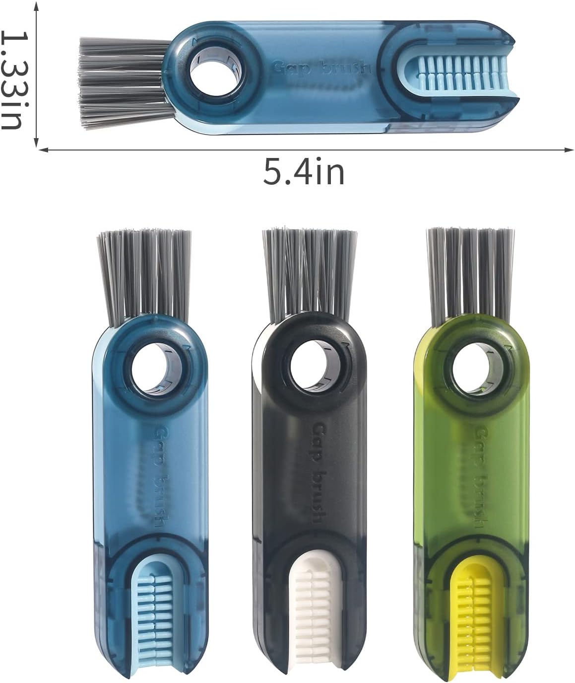 Thumbnail 2 de 3 in 1 Cup Lid Gap Cleaning Brush Set — Multifunctional Silicone Cup Holder Cleaner